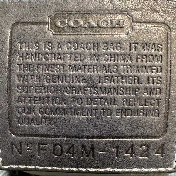 Coach Legacy Perforated Leather Signature Canvas Hobo Vintage Y2K - Picture 14 of 15